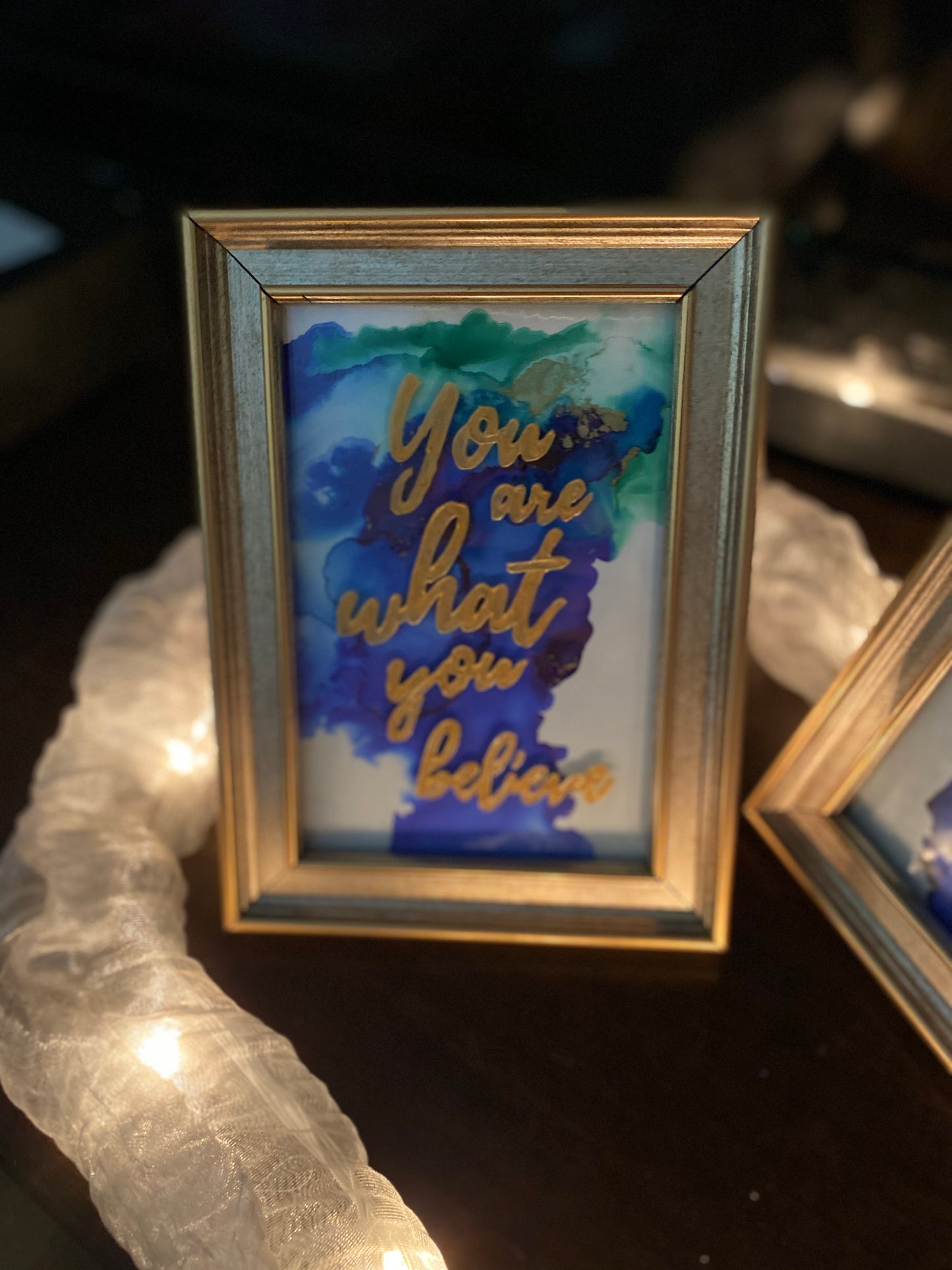 Inspirational quote table top frame