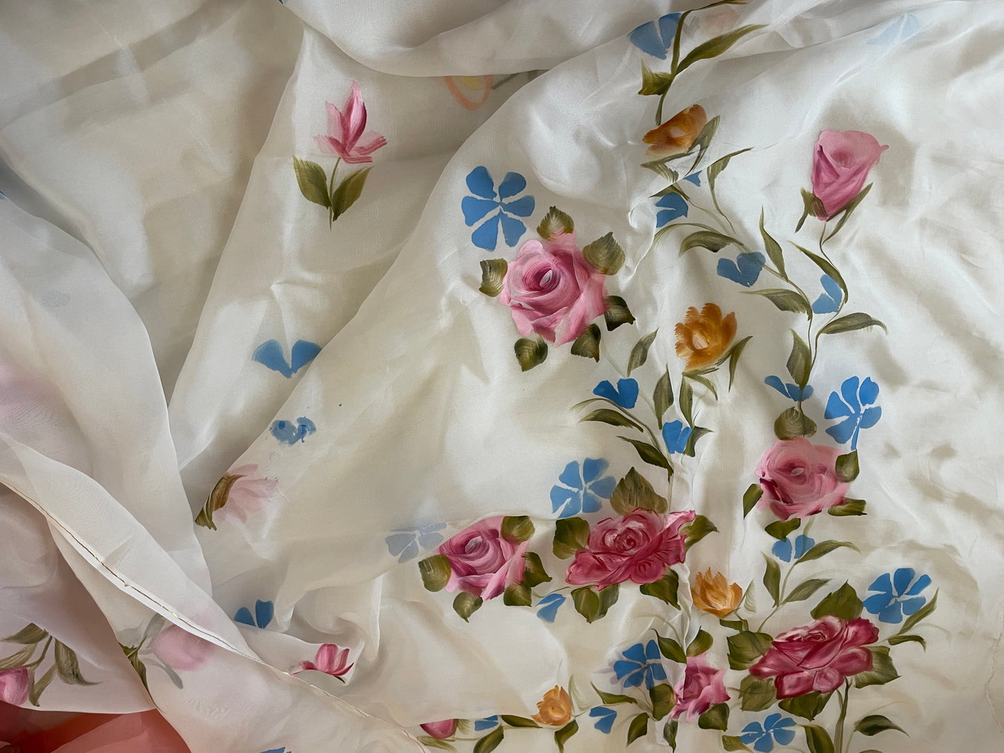 White roses dupatta