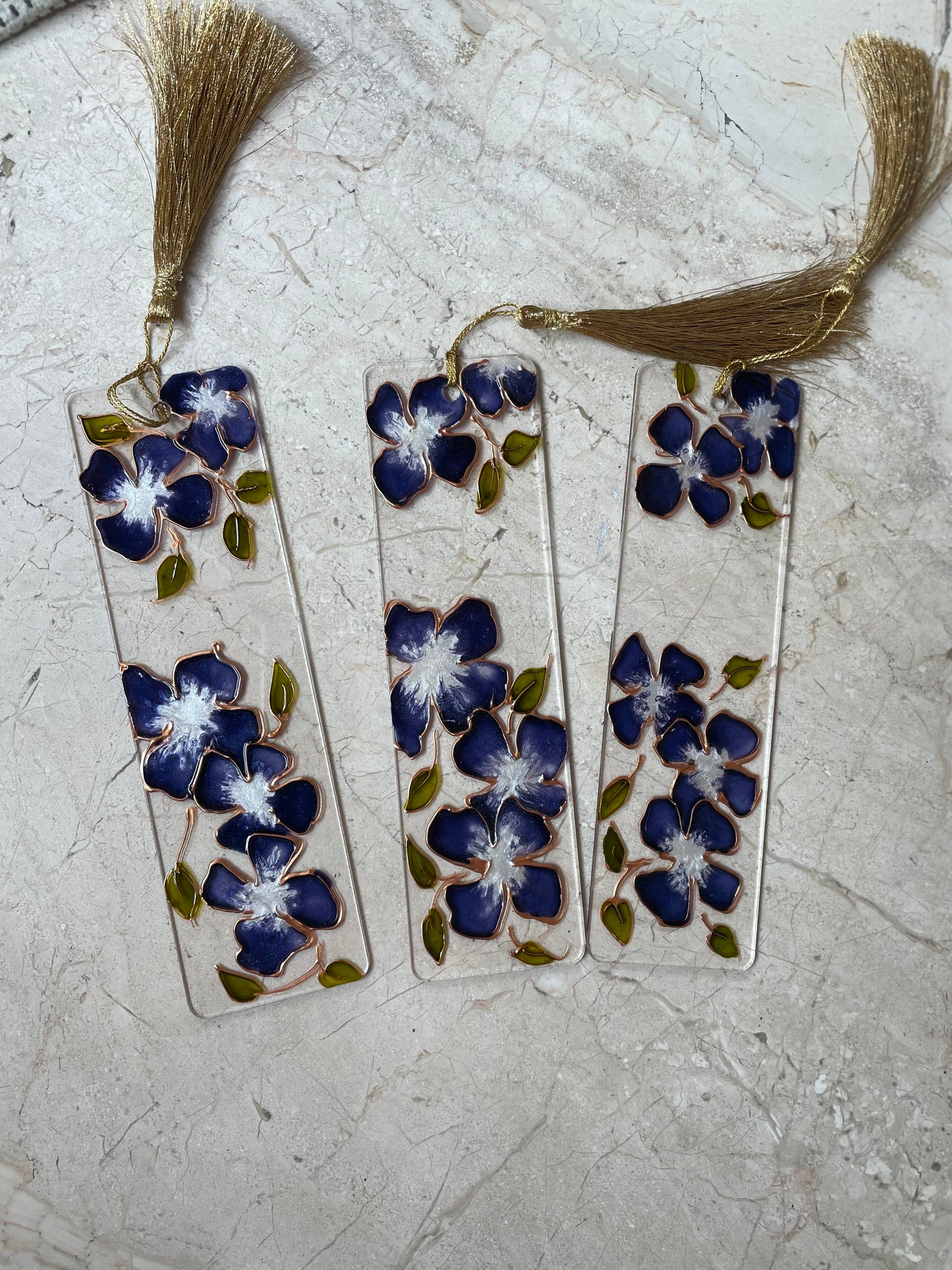 Floral bookmark lilac