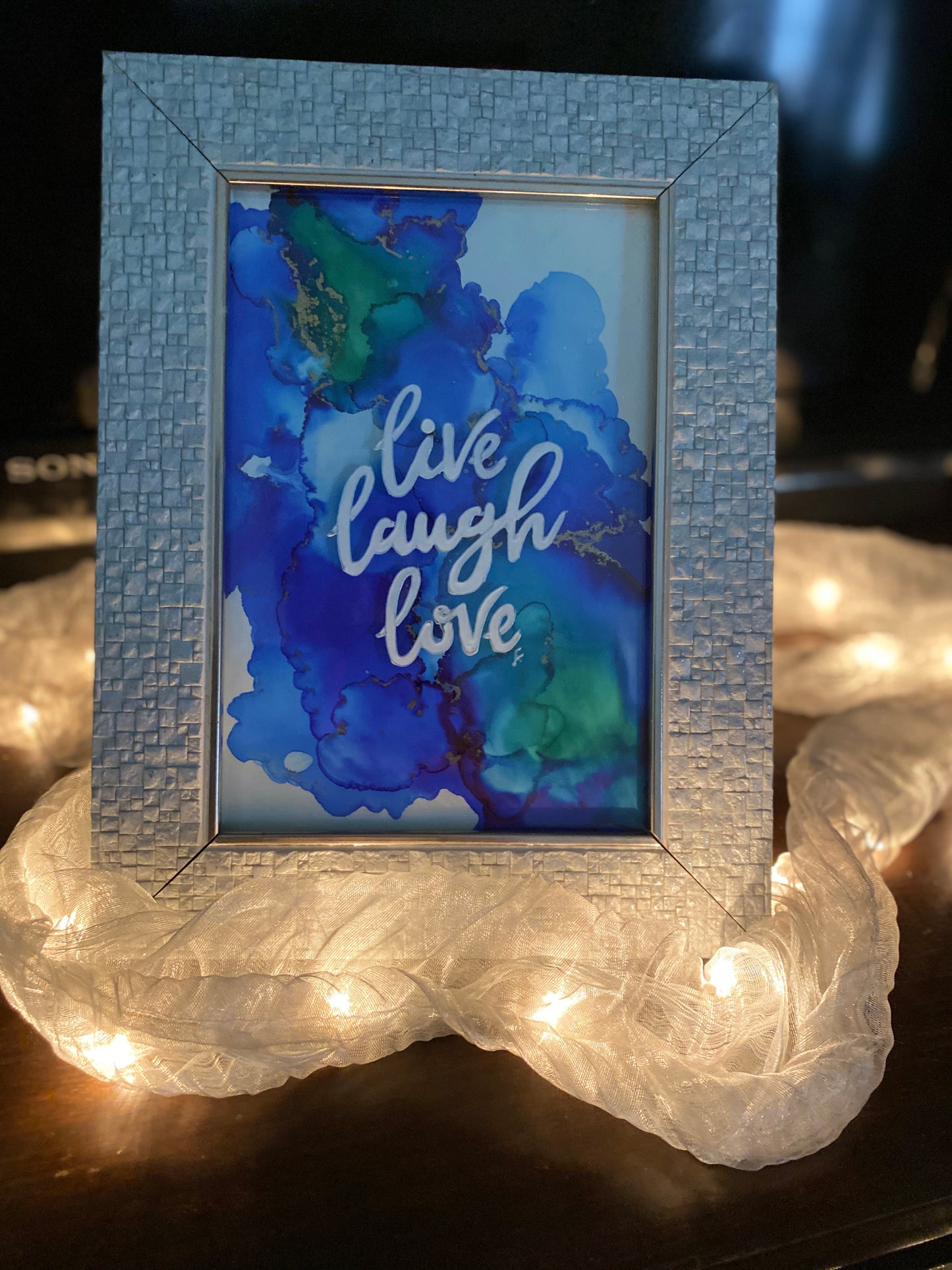 Inspirational quote table top frame
