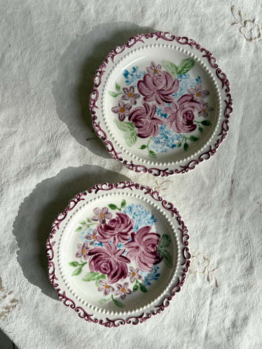 “Bunch of flowers” plate (small) set of 2