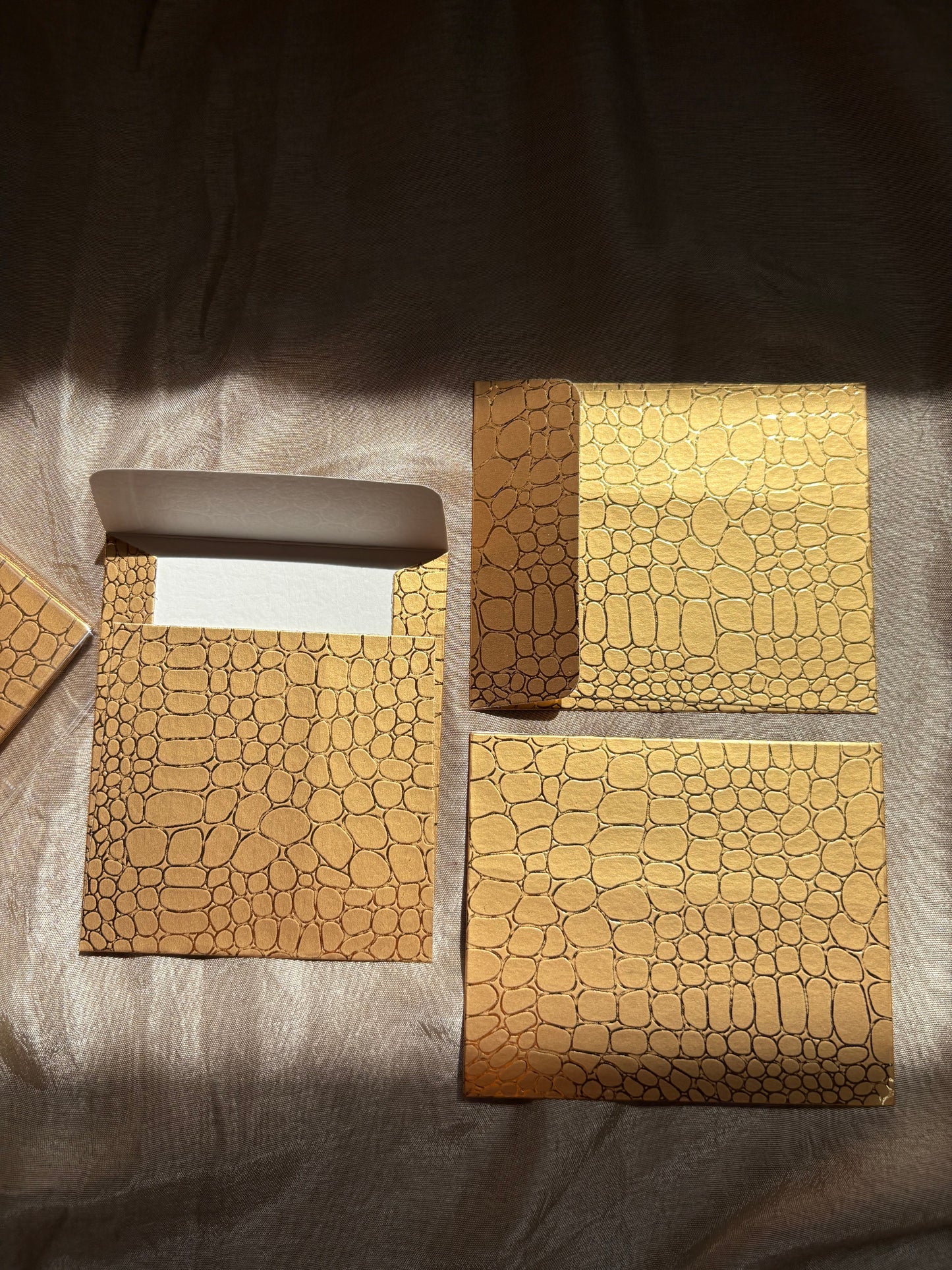 Leather effect envelopes (set of 10)