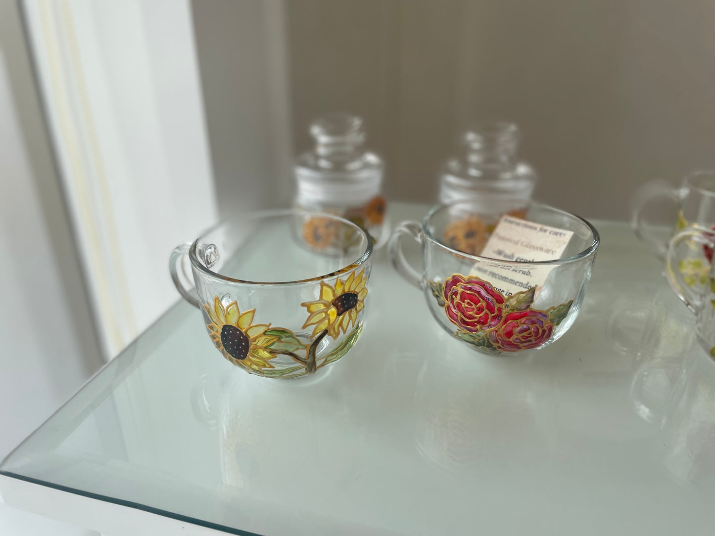 Floral painted mug