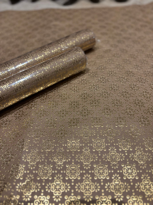 Premium wrapping paper- gold foil design (set of 5)