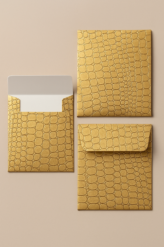 Leather effect envelopes (set of 10)