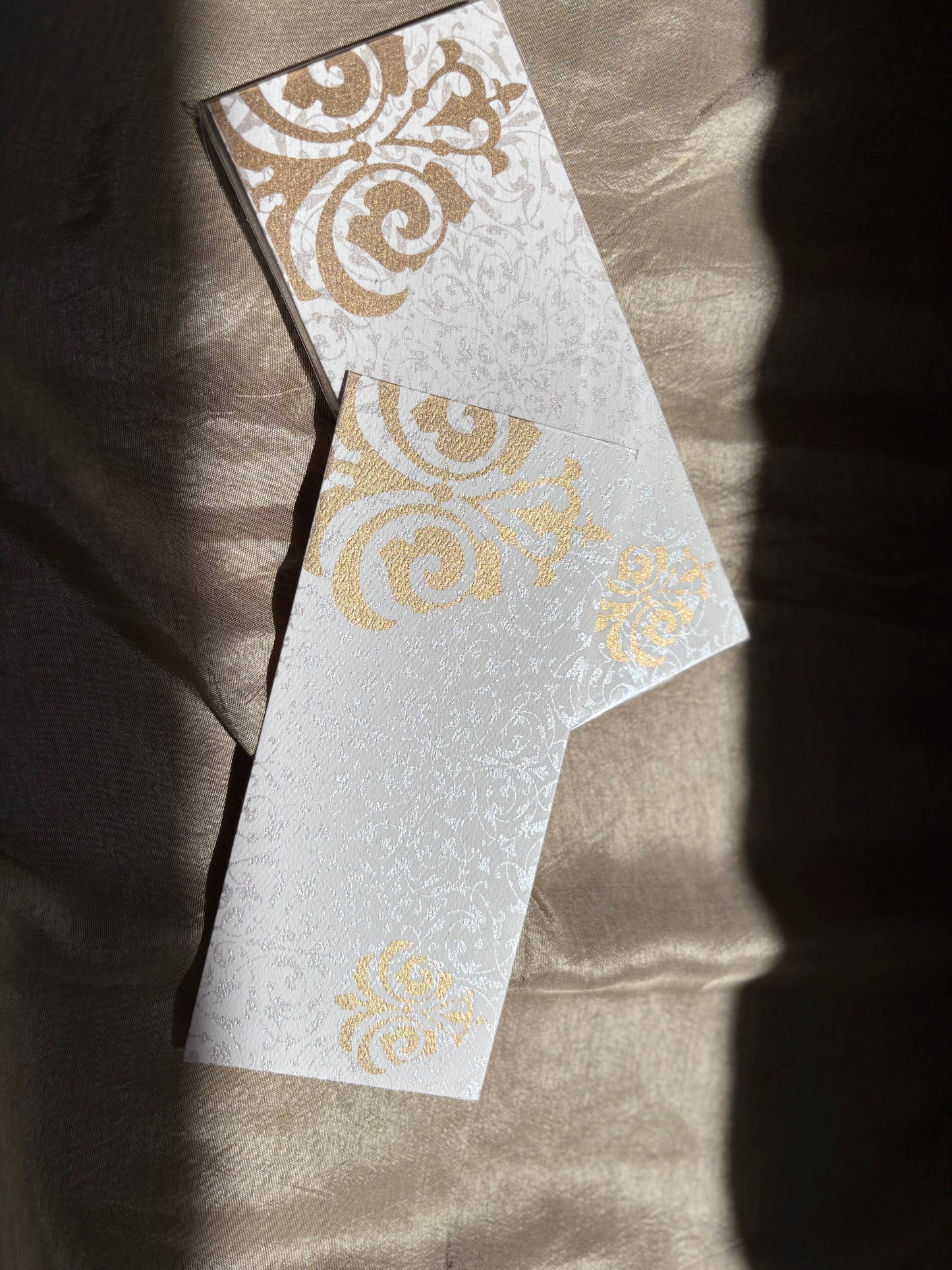 Money envelopes- off white & gold (set of 10)