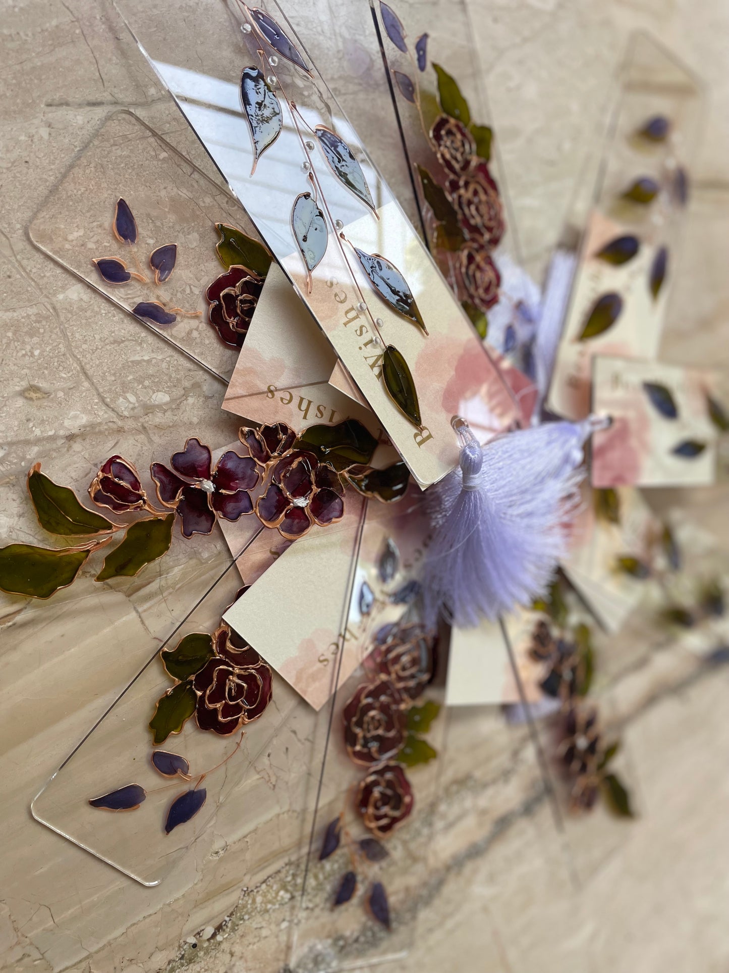 Assorted Floral bookmarks set of 10